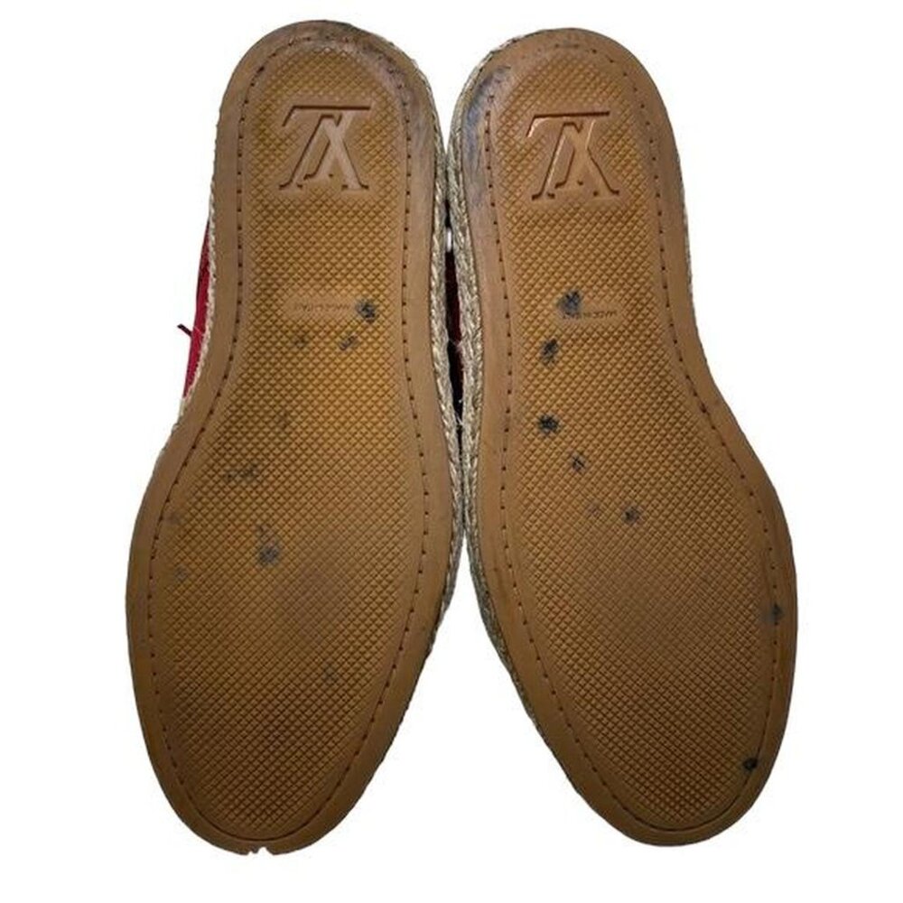 🔥 Louis Vuitton Red Canvas Espadrilles Sneakers Men’s SZ 6.5 - Picture 8 of 8